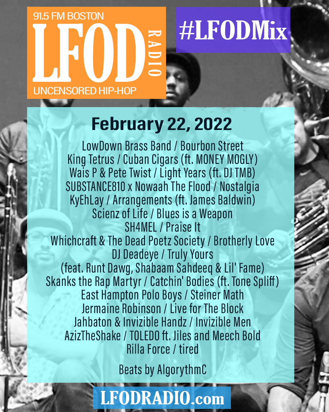 2.22.22 LFOD Radio Playlist