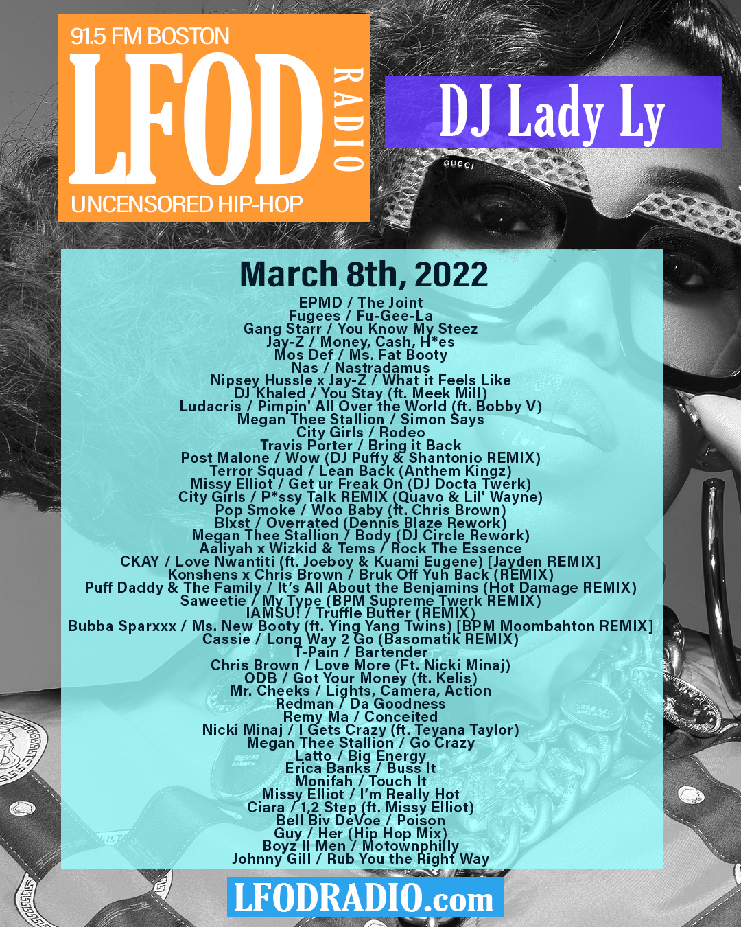 3.22.8 DJ Lady Ly #LFODMix Playlist